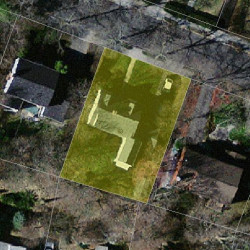 63 Maplewood Ave, Newton MA  02459-2527 aerial view