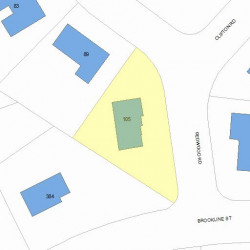 105 Redwood Rd, Newton MA 02459-3140 plot plan