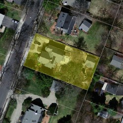 206 Beethoven Ave, Newton MA 02468-1749 aerial view