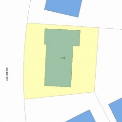 110 Adeline Rd, Newton MA 02459-2705 plot plan