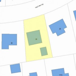 26 Waldorf Rd, Newton MA  02461-1333 plot plan
