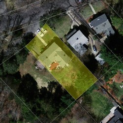 22 Fairlee Rd, Newton MA  02468-2036 aerial view