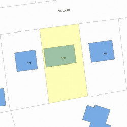 170 Oliver Rd, Newton MA  02468-2321 plot plan