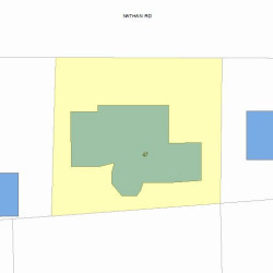 47 Nathan Rd, Newton MA  02459-1135 plot plan