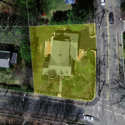 180 Highland St, Newton MA  02465-2412 aerial view