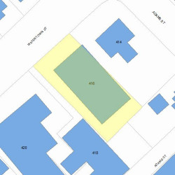 416 Watertown St, Newton MA  02458-2075 plot plan