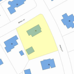 43 Prince St, Newton MA 02465-2610 plot plan