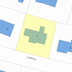 47 Clements Rd, Newton MA  02458-2617 plot plan