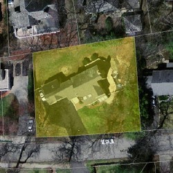23 Moffat Rd, Newton MA  02468-1112 aerial view