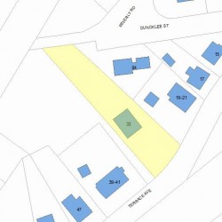 33 Terrace Ave, Newton MA 02461-1426 plot plan