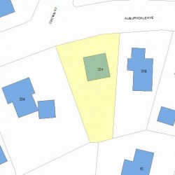 324 Auburndale Ave, Newton MA 02466-1221 plot plan