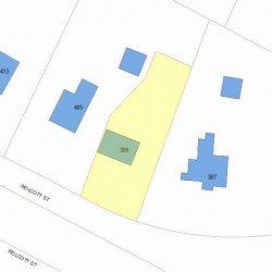 399 Wolcott St, Newton MA 02466-1521 plot plan