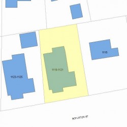 1119 Boylston St, Newton MA 02464-1014 plot plan