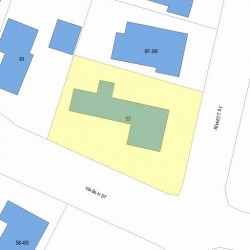 53 Waban St, Newton MA 02458-1456 plot plan