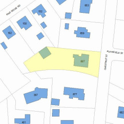 667 Chestnut St, Newton MA  02468-2024 plot plan