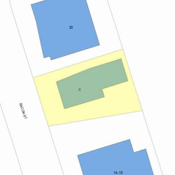 8 Bacon St, Newton MA 02458-1616 plot plan