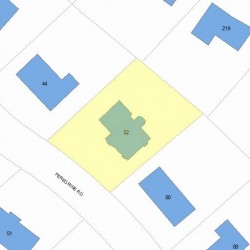 52 Peregrine Rd, Newton MA  02459-3440 plot plan