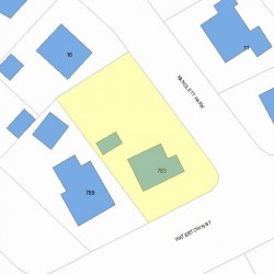 783 Watertown St, Newton MA  02465-2107 plot plan