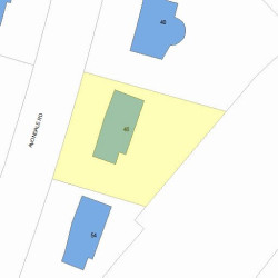 48 Avondale Rd, Newton MA  02459-1619 plot plan