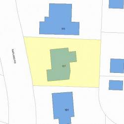 107 Garland Rd, Newton MA  02459-1741 plot plan