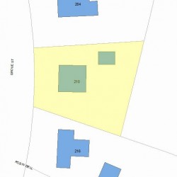 210 Grove St, Newton MA  02466-2235 plot plan