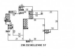 230 Bellevue St, Newton MA 02458-1815 floor plan