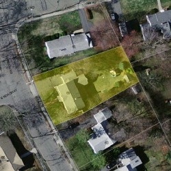 69 Hanson Rd, Newton MA  02459-3516 aerial view