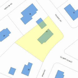 34 Bonad Rd, Newton MA 02465-2902 plot plan