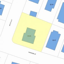 63 Gardner St, Newton MA 02458-1404 plot plan
