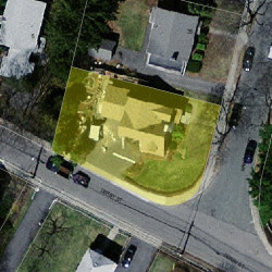 39 Rangeley Rd, Newton MA 02465-1218 aerial view