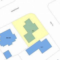 802 Watertown St, Newton MA 02465-2116 plot plan
