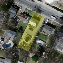 120 Derby St, Newton MA  02465-1556 aerial view