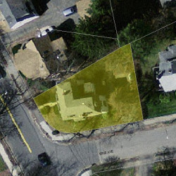 39 Woodward St, Newton MA  02461-1536 aerial view