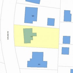 117 Garland Rd, Newton MA  02459-1741 plot plan