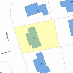 34 White Pine Rd, Newton MA 02464-1223 plot plan