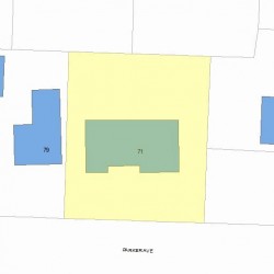 71 Parker Ave, Newton MA  02459-2635 plot plan