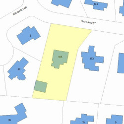 165 Highland St, Newton MA 02465-2431 plot plan