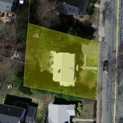 113 Cherry St, Newton MA 02465-1238 aerial view