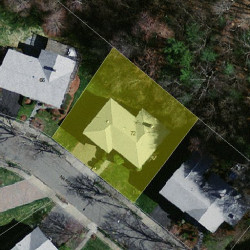 72 Nardell Rd, Newton MA  02459-2821 aerial view