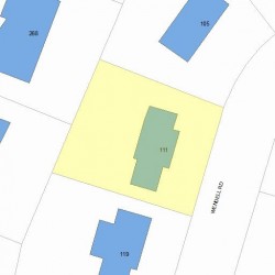 111 Wendell Rd, Newton MA 02459-2946 plot plan