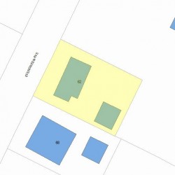 62 Evergreen Ave, Newton MA  02466-1703 plot plan