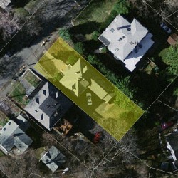 22 Knowles St, Newton MA  02459-2206 aerial view