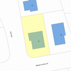 19 Pennsylvania Ave, Newton MA 02464-1322 plot plan