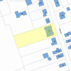 25 Oak Ave, Newton MA 02465-1814 plot plan