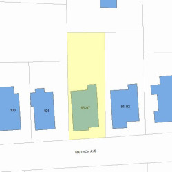 95 Madison Ave, Newton MA 02460-1904 plot plan