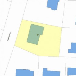 67 Oak Cliff Rd, Newton MA  02460-2324 plot plan