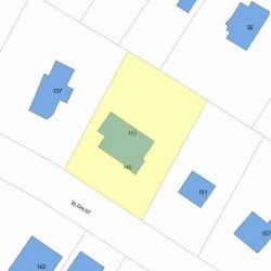 143 Elgin St, Newton MA 02459-2301 plot plan