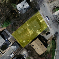 46 Harding St, Newton MA  02465-1335 aerial view