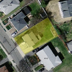 34 Melbourne Ave, Newton MA  02460-1222 aerial view