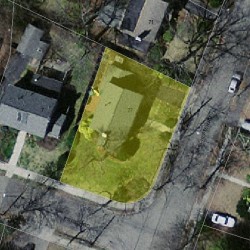 77 Manchester Rd, Newton MA  02461-1122 aerial view